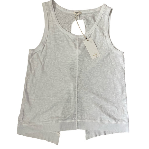 Dylan White Slub Lightweight Cotton Tie Back Tank Size Medium - Picture 1 of 11